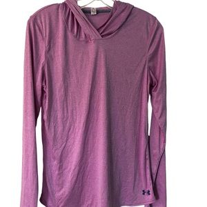 Under Armour semi-fitted pull-over hoodie-HeatGear lightweight knit fabric